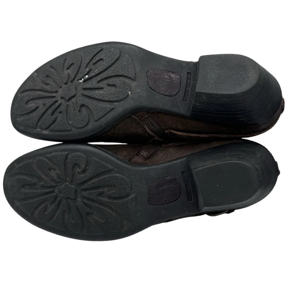 Born Women’s Dark Brown Suede Buckled Loafers - Size 7.5